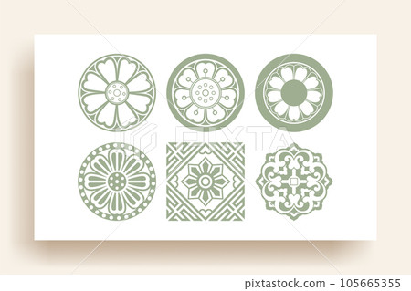 Korean traditional pattern design elements 105665355