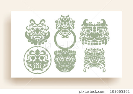 Korean traditional pattern design elements Korean traditional pattern design elements 105665361