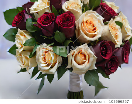 Realistic bouquet medium shot sharp focus highlydetailed 105666267