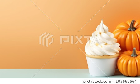 Delicious Pumpkin on a Beautiful Background AI Generated 105666664