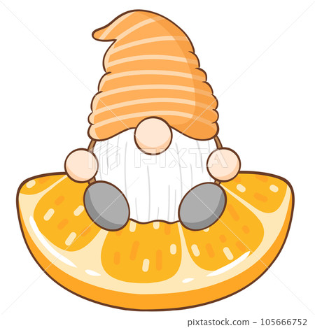 a dwarf holding a fruit 105666752