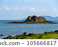 Seto Inland Sea coastal scenery, Mt. Mitsuyama seen from Saburo Island coast in Yorishima Town 105666817