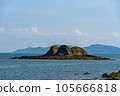 Seto Inland Sea coastal scenery, Mt. Mitsuyama seen from Saburo Island coast in Yorishima Town 105666818