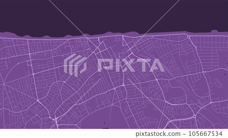 Blackpool map, purple poster 105667534