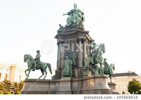 Monument to Maria Theresa in Vienna, equestrian statues of military leaders. 105668018