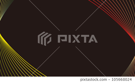 Color line wave frame and black background illustration Color line wave frame and black background illustration 105668024
