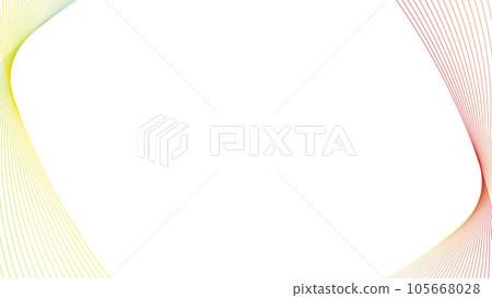 Color line wave frame and white background illustration 105668028