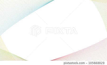 Color line wave frame and white background illustration Color line wave frame and white background illustration 105668029