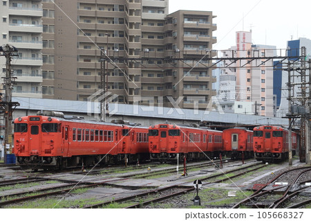 At the Goto General Rolling Stock Office Okayama Diesel Car Branch (Kita Ward, Okayama City, Okayama Prefecture) At the Goto General Rolling Stock Office Okayama Diesel Car Branch (Kita Ward, Okayama City, Okayama Prefecture) 105668327