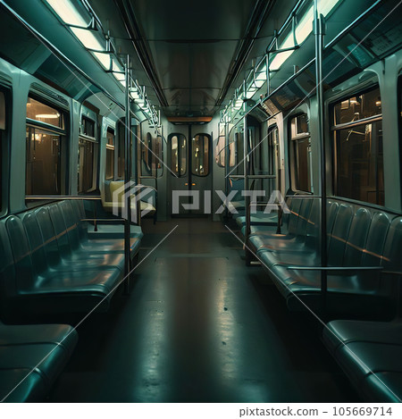 inside the subway car. 105669714