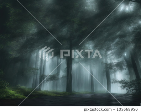 rain in forest. rain in forest. 105669950