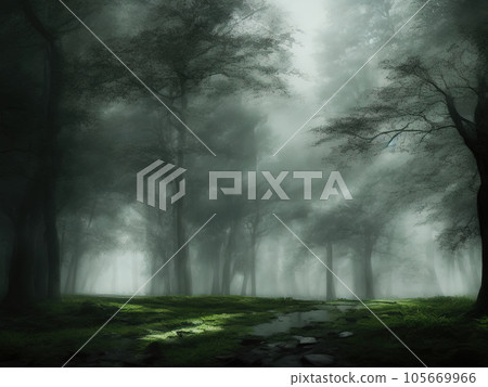 rain in forest. rain in forest. 105669966