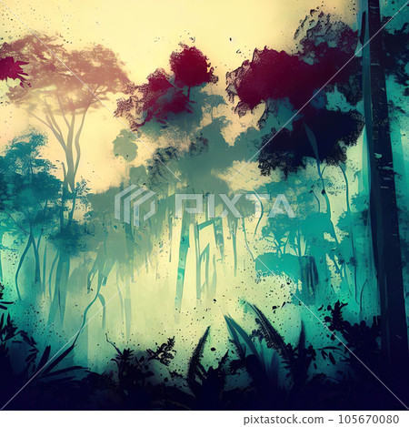 Forest in graffiti style with copy space 105670080