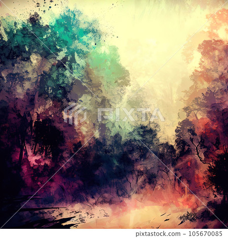 Forest in graffiti style with copy space 105670085