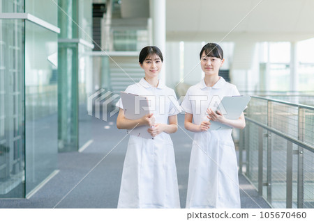 Young female nurse working in a hospital Young female nurse working in a hospital 105670460