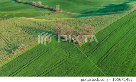 Chapel st. Barbara in South Moravia fields Chapel st. Barbara in South Moravia fields 105671492