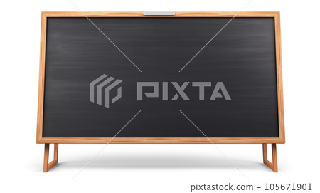 Blank School Chalkboard with Wooden Frame 105671901