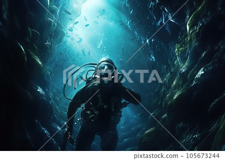 Dangerous dive to study deep sea flora and fauna 105673244