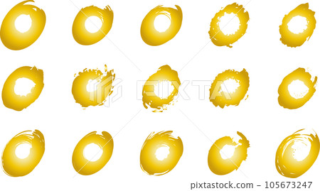 Stylish yen phase icon _ 15 types set _ gold 105673247