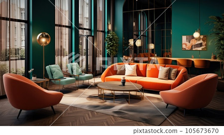 Modern restaurant interior Modern restaurant interior 105673670