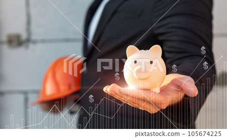 The concept of investing in the construction business.. 105674225