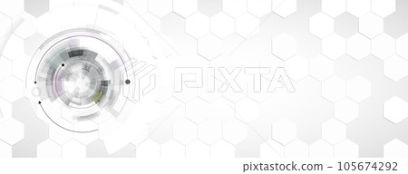 Abstract hexagon background. Technology polygonal design. Digital futuristic minimalism 105674292