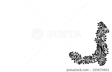 Floral retro coner border. Vector illlustration. 105674901