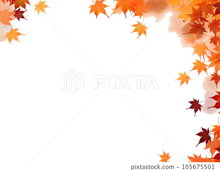 Autumn leaves isolated 105675501