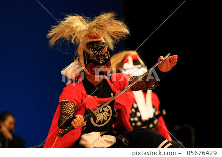 Kitakami City, Iwate Prefecture, folk entertainment, Devil's Sword Dance 105676429