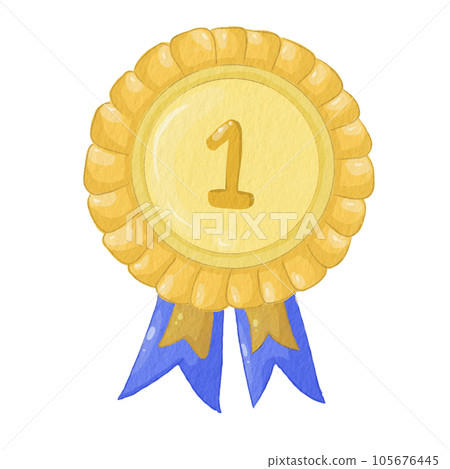 gold medal with ribbon gold medal with ribbon 105676445