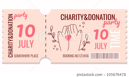 Donation and charity concept.INVITATION,COUPON Donation and charity concept.INVITATION,COUPON 105676478