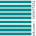 OLGA (1979) "breton stripes" textile seamless pattern. Late 1970s fashion style, fabric print (cool sea green and white irregular stripes). 105677252