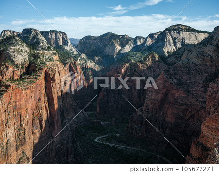 View from angels landing trail, zion national park on May View from angels landing trail, zion national park on May 105677271