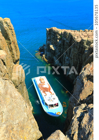 [Fukui Prefecture] Tojinbo under fine weather (Echizen coast) 105678135