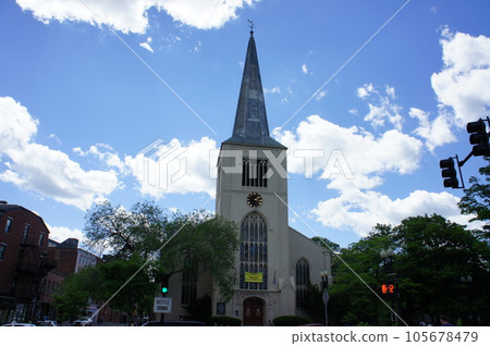 harvard university retro campus scenery 105678479