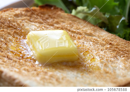 Buttered Toast Bread Breakfast Buttered Toast Bread Breakfast 105678588