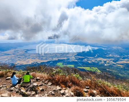 Bandai Mountain Climbing in Autumn: View from the summit 105679504