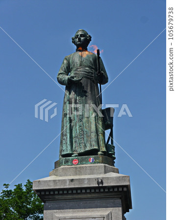 The limestone gothic tower of the Sint Janskerk in Maastricht. The limestone gothic tower of the Sint Janskerk in Maastricht. 105679738