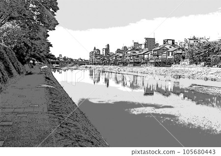【漫畫剪裁風格的京都】鴨川是京都人民的心 105680443