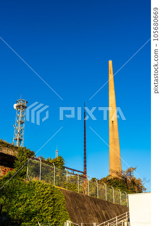 Hario Transmitting Station Radio Tower Dusk [Sasebo City, Nagasaki Prefecture] 105680669