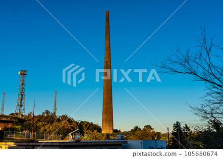 Hario Transmitting Station Radio Tower Dusk [Sasebo City, Nagasaki Prefecture] 105680674