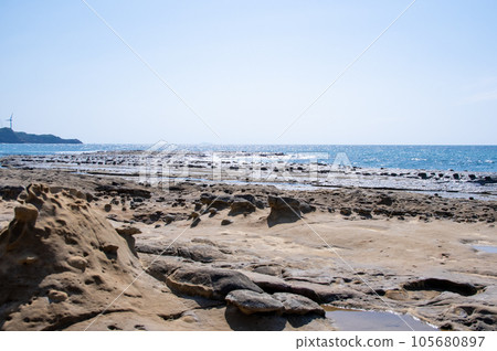 石見榻榻米浦：島根縣濱田市海蝕陸架上的結核（嬰兒潮一代）和日本海的有趣風景 105680897