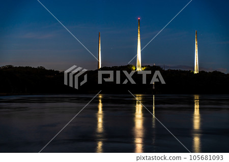 河尾發射站 河尾瀨戶電波塔亮燈【長崎縣佐世保市】 105681093