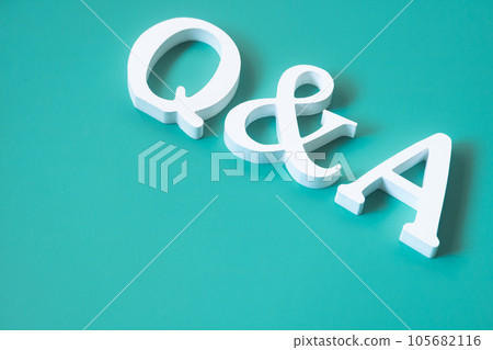Q&A in white letters 105682116
