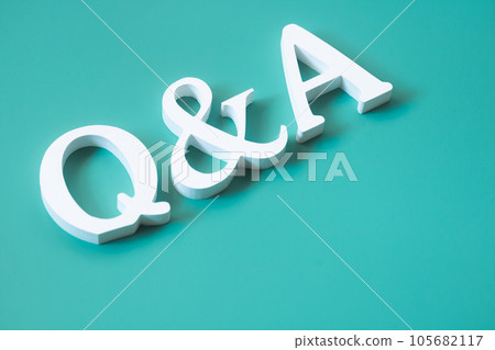 Q&A in white letters 105682117