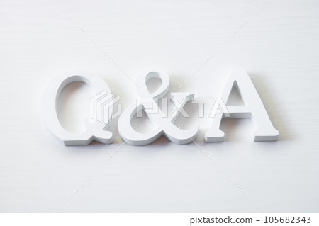 Q&A in white letters 105682343