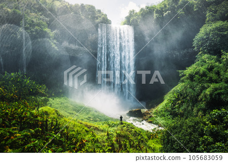 Waterfall in the forest in bolaven plateau Laos Waterfall in the forest in bolaven plateau Laos 105683059