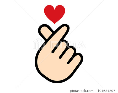 finger heart icon finger heart icon 105684207