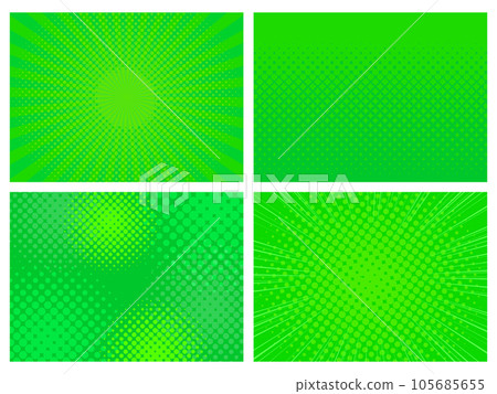 Background material Background pack 4-piece set Pop dot Flash glow Green 105685655