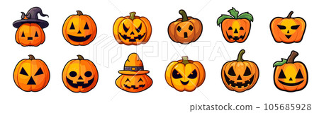 Halloween pumpkin illustration Halloween pumpkin illustration 105685928